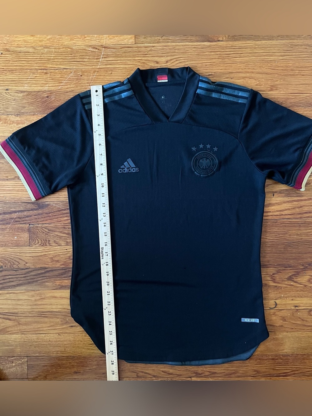 Adidas Jersey Black Short Sleeve Germany National Soccer 2020-21 Away Kit XL - Picture 5 of 8